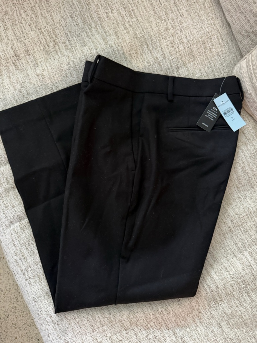 Ann Taylor Black Mid-Rise Dress Pants